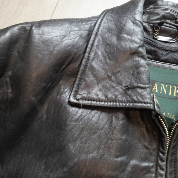 Daniel Two-Way Zip Oversized Leather Jacket - Picture 15 of 16